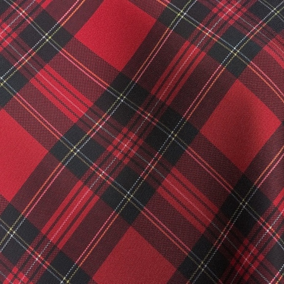 NWT Antonio Melani Blyss Plaid A-line Coordinating Satin Midi Skirt Sz 8 - Picture 2 of 3